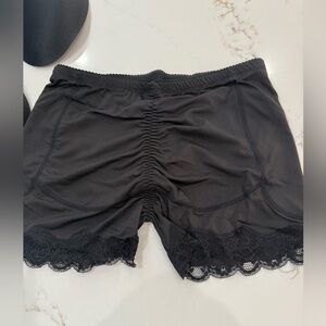 Black Lace Trim Women's Booty Enhancer- L